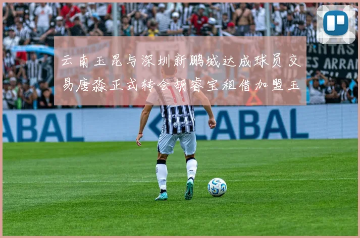 云南玉昆与深圳新鹏城达成球员交易唐淼正式转会胡睿宝租借加盟玉昆